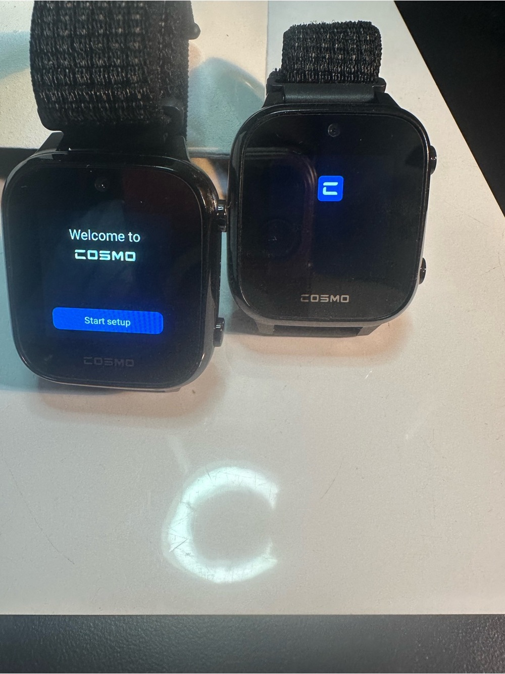 COSMO Black Smartwatch with Black Nylon Strap